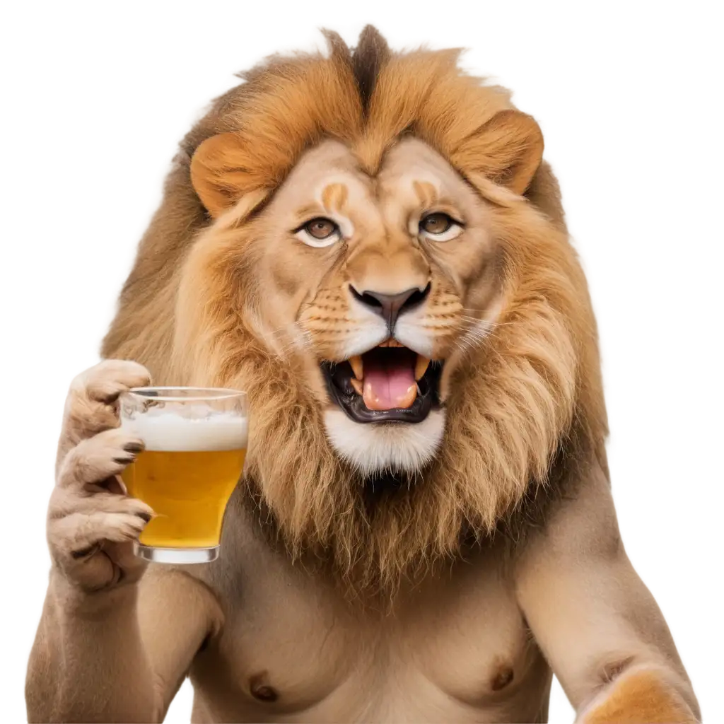 Happy-Lion-Drinking-Beer-PNG-Cheerful-Wildlife-Artwork-for-Online-Content