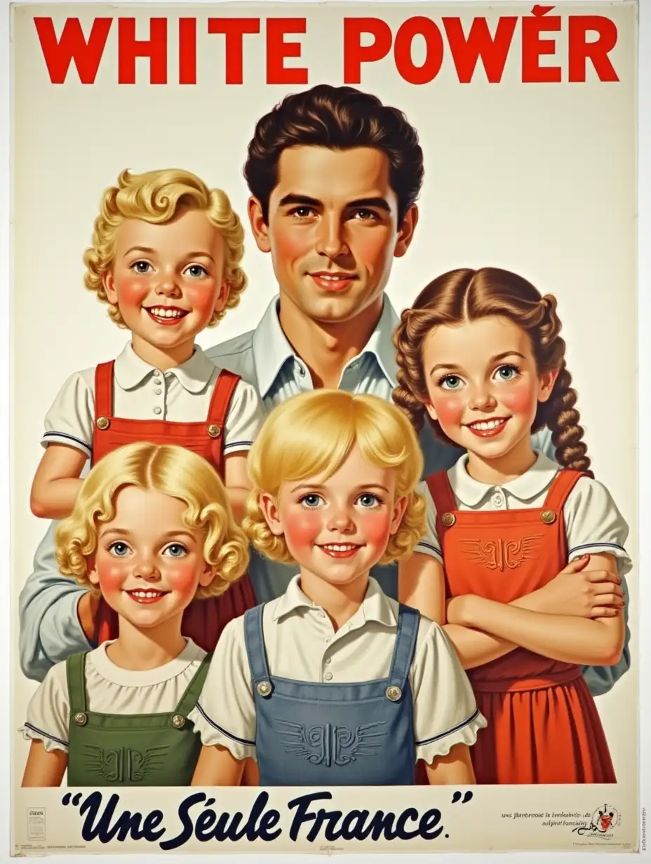 1930s-French-Propaganda-Poster-Featuring-Family-in-Traditional-Attire