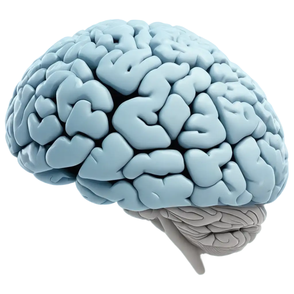 3D-Blueish-Brain-PNG-Innovative-Digital-Art-for-Scientific-Illustrations