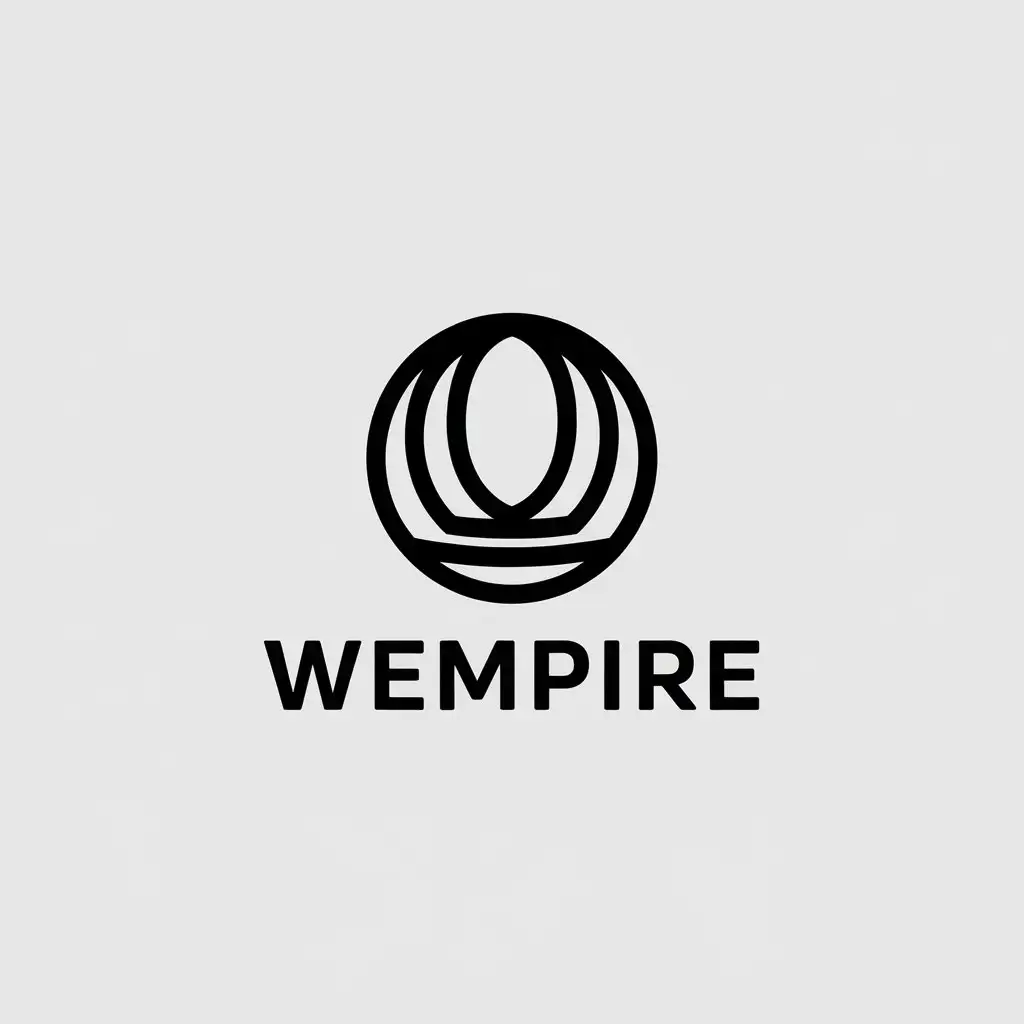 LOGO Design for Wempire Minimalistic Circle with Rings for the Religious Industry