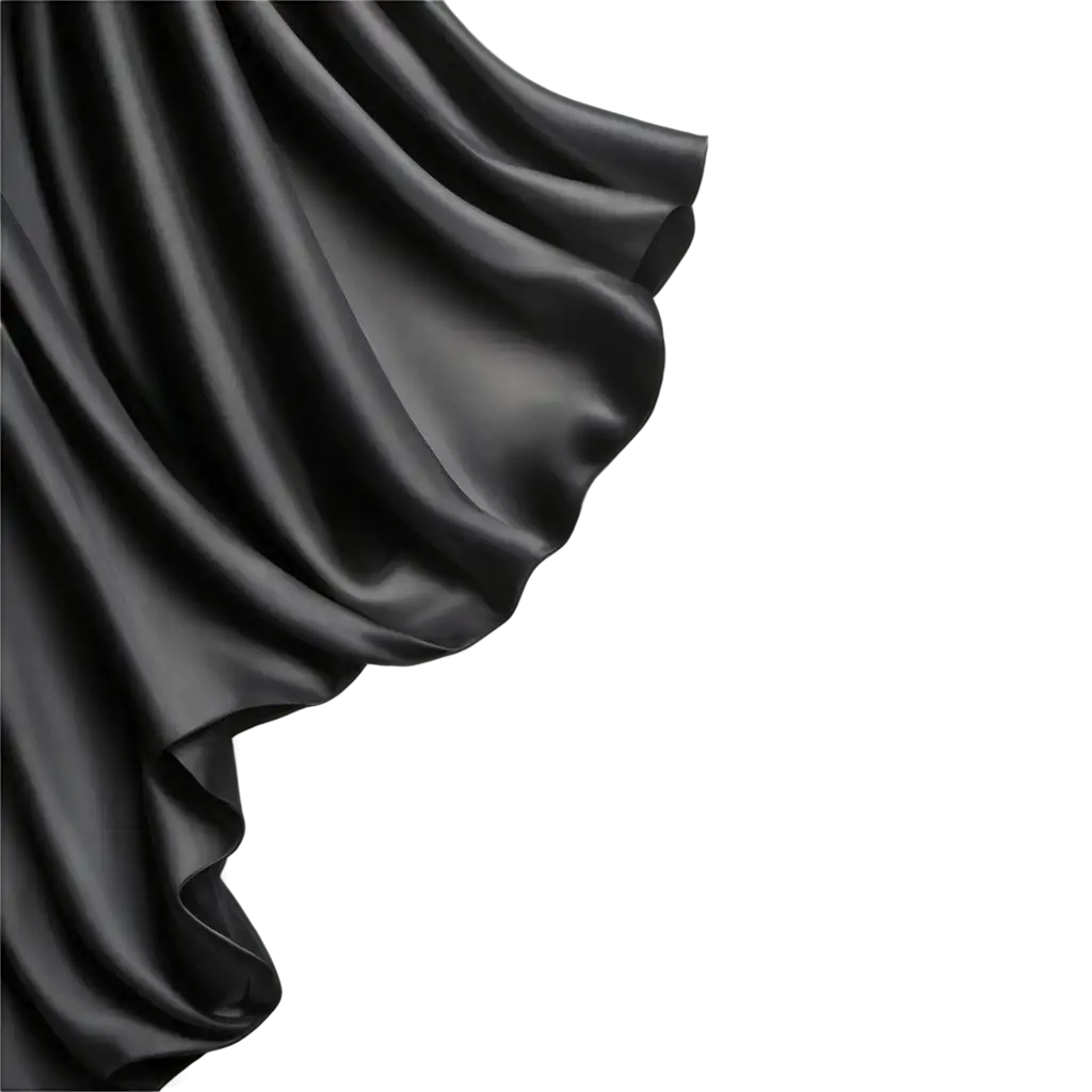 Elegant-Ebony-Silk-Satin-Fabric-PNG-Image-A-Luxurious-Background-Pattern