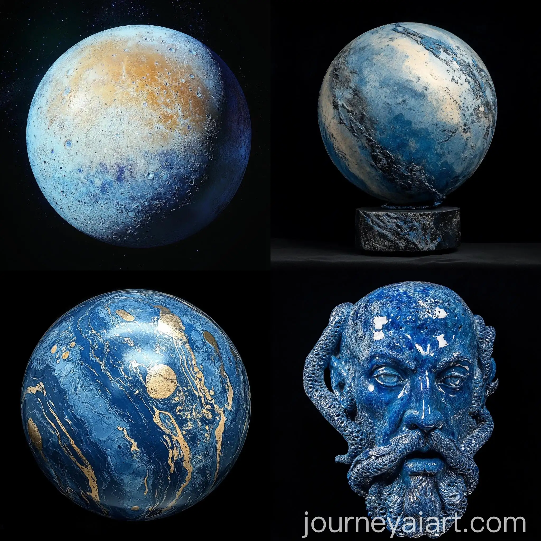 Pluto-Male-PM777-Blue-AI-Art-with-Abstract-Style