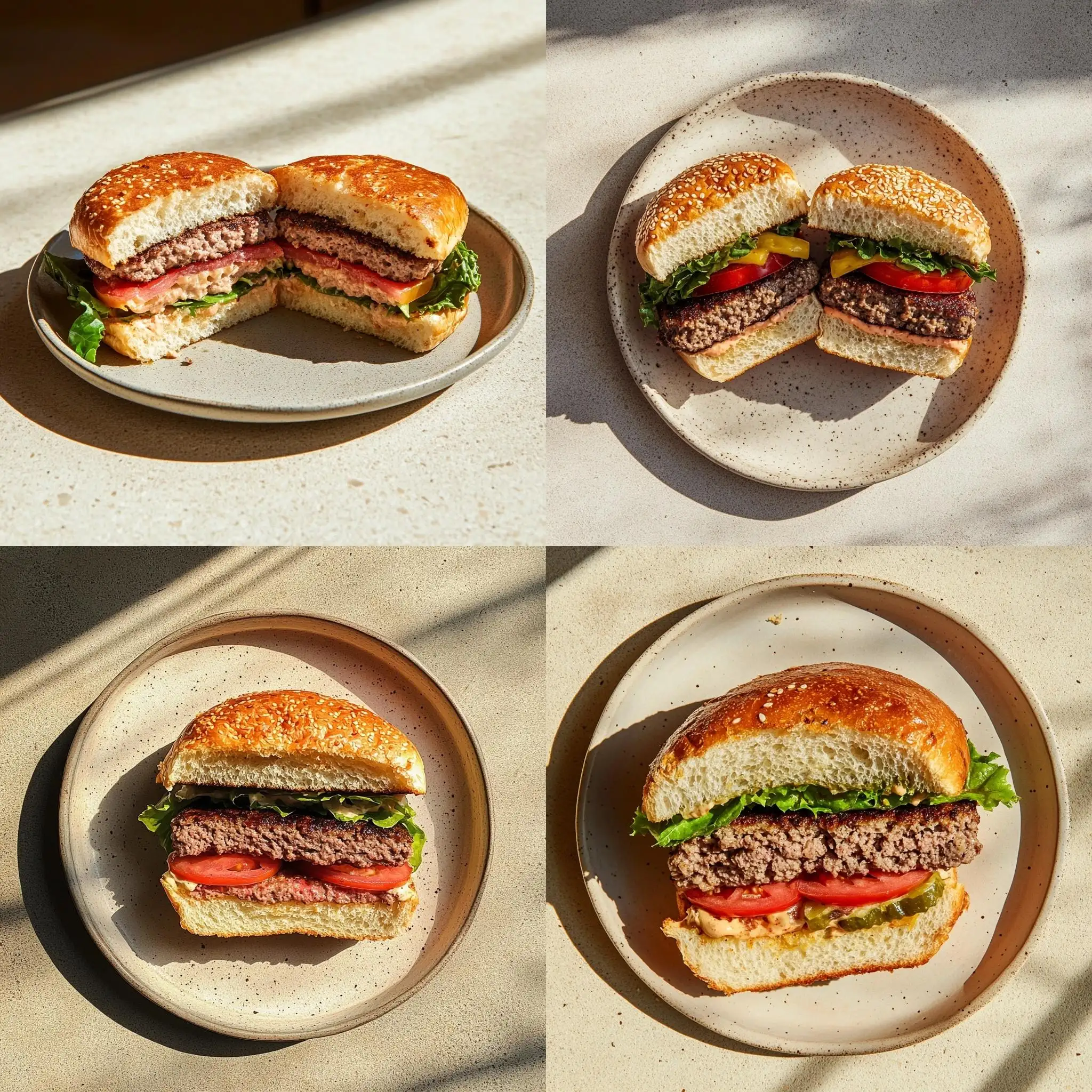 Juicy-Lucy-Burger-Cut-in-Half-on-Beige-Concrete-Surface