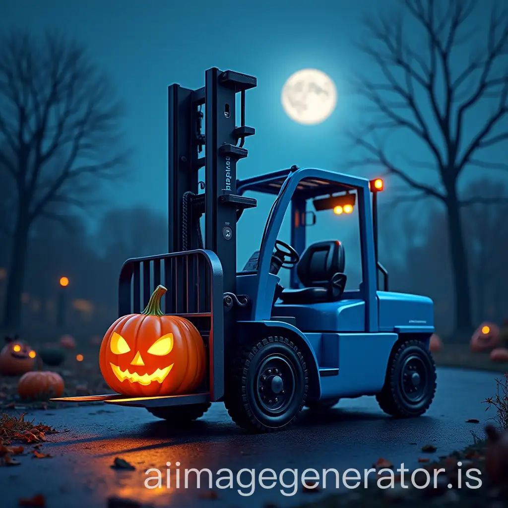 Blue-Forklift-in-a-HalloweenThemed-Setting-for-LinkedIn