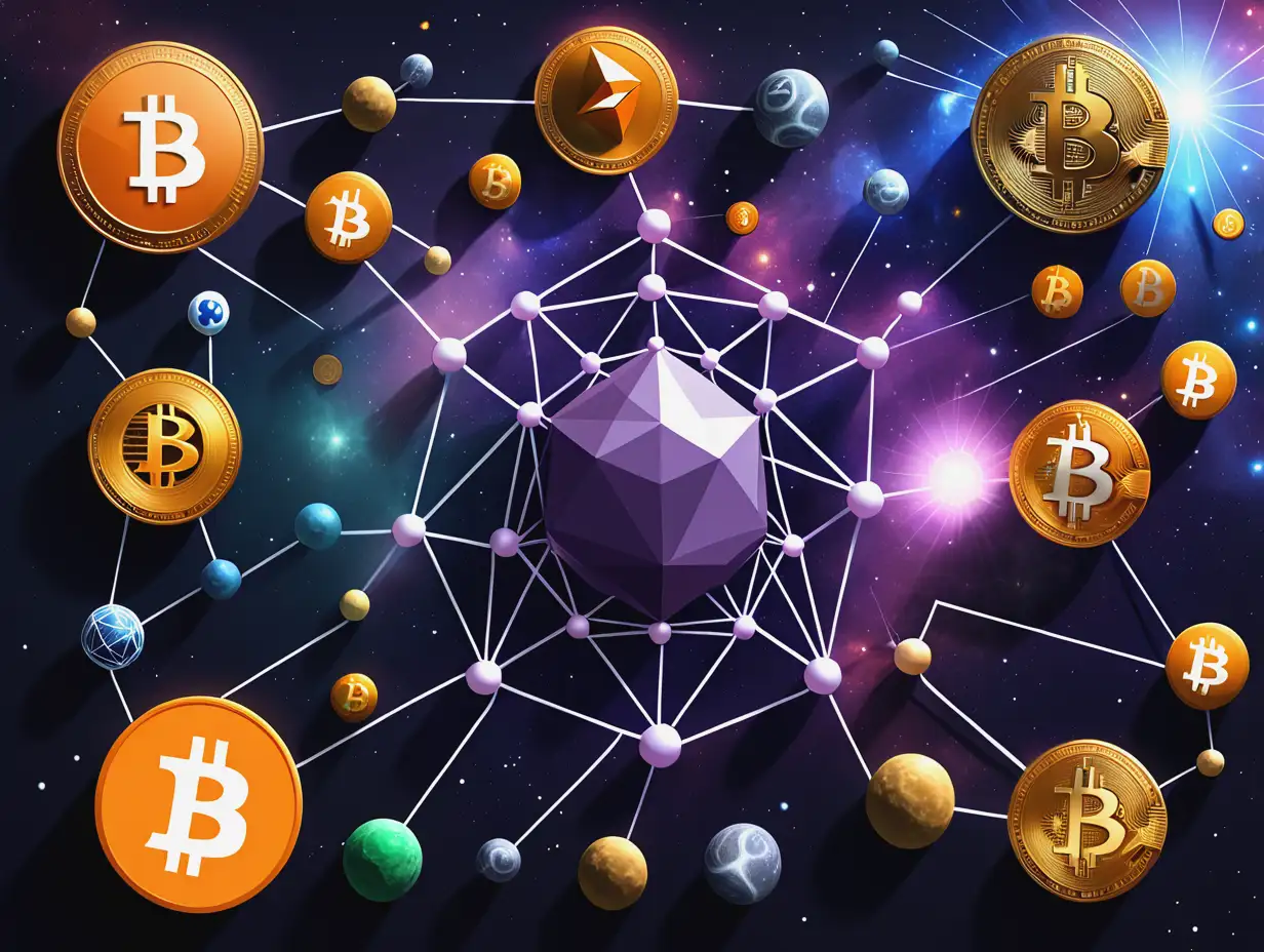 Digital-Universe-with-Web3-Cryptocurrency-Bitcoin-and-Ethereum