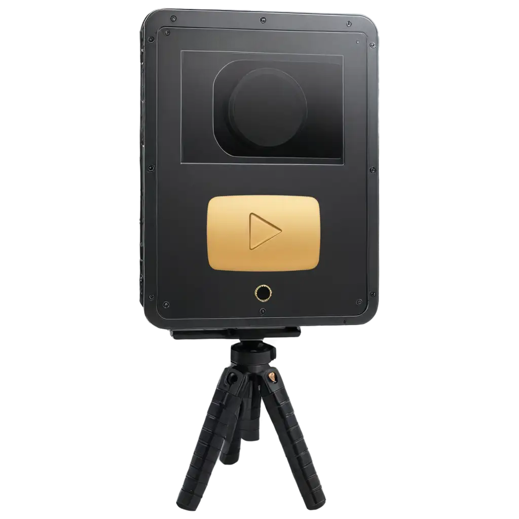 Golden-Movie-Camera-with-Play-Button-Hole-PNG-Image-for-HighQuality-Media-Projects