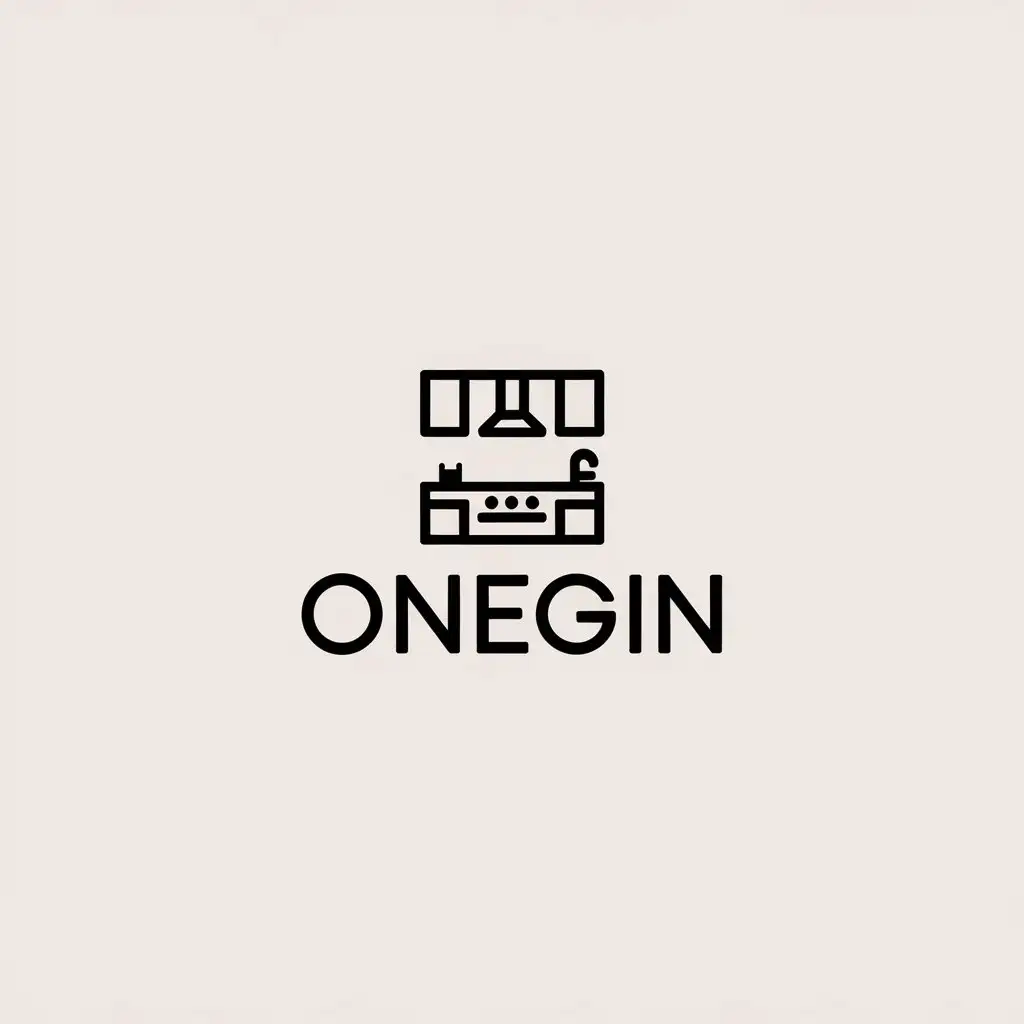 LOGO-Design-For-Onegin-Minimalistic-Kitchen-Symbol-for-the-Furniture-Industry