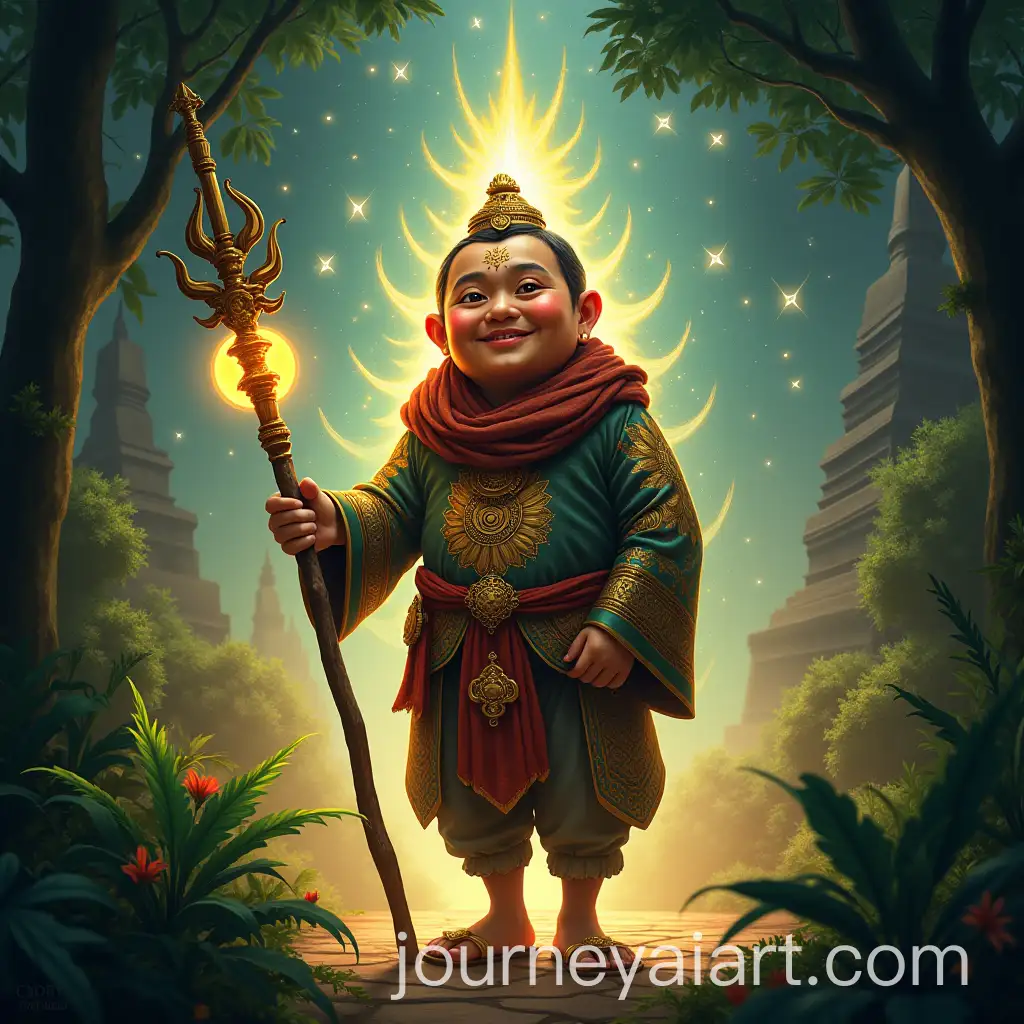 Semar-the-Mystical-Javanese-Mythological-Figure-in-a-Dreamlike-Tropical-Setting