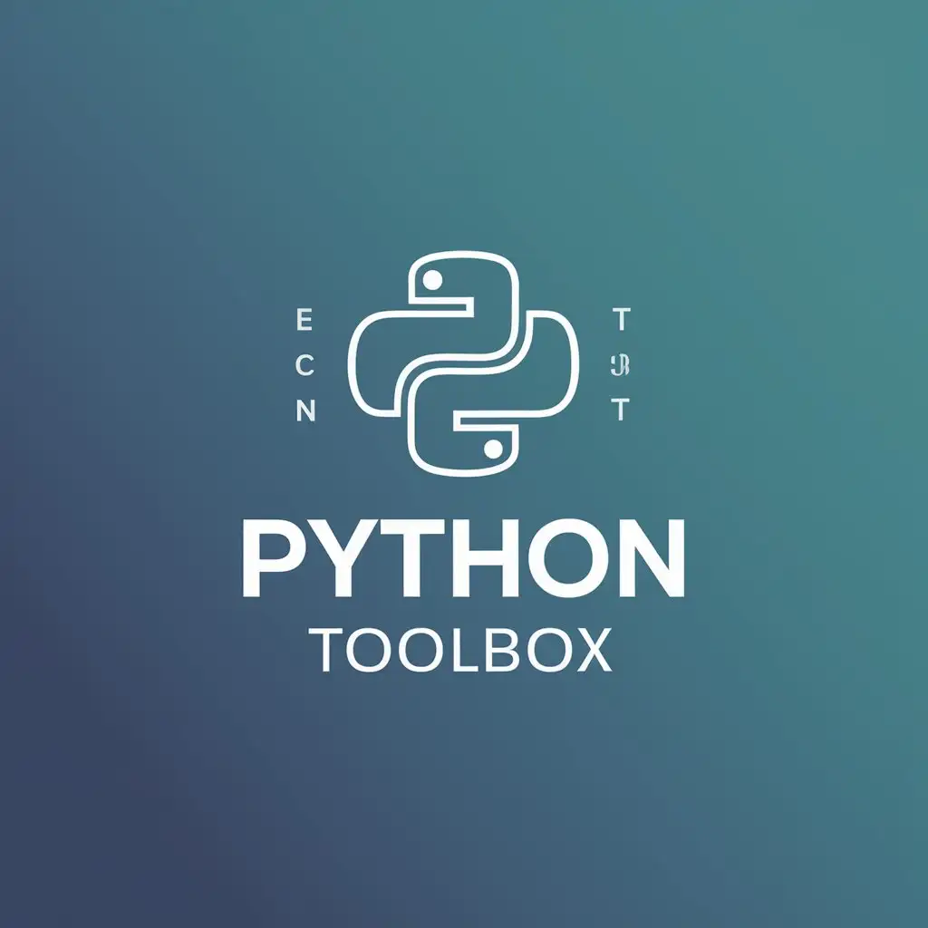 LOGO Design For Python Toolbox Modern Snake and Code Elements in Blue and Green