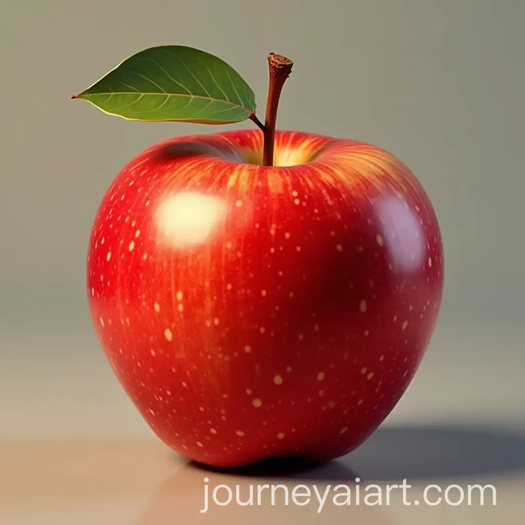 Fresh-Red-Apple-with-Glossy-Skin-on-White-Background