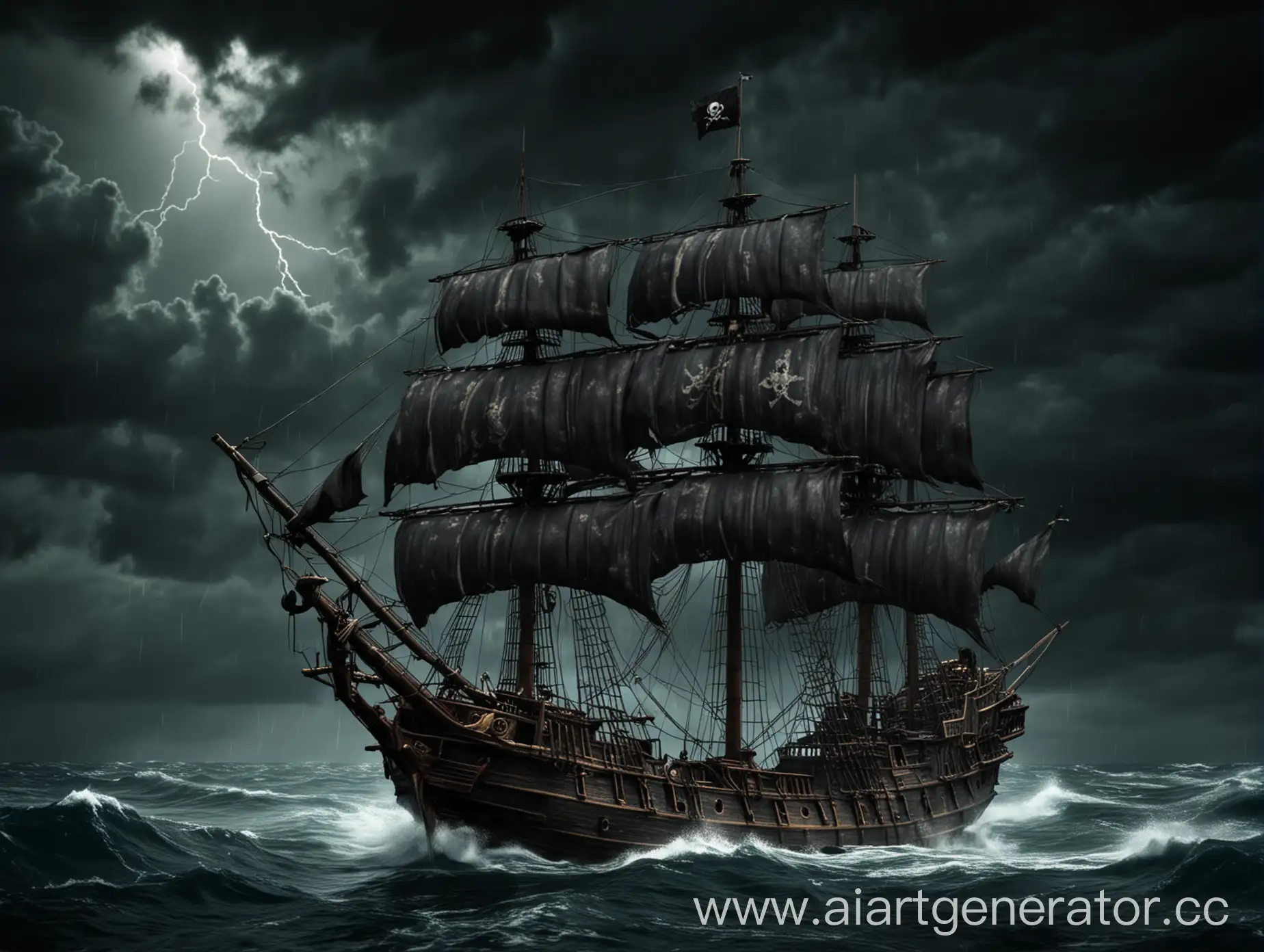 Dark-Stormy-Seas-Pirate-Ship-with-Pirate-Flag