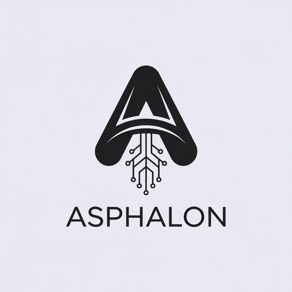 LOGO Design for Asphalon Minimalistic TechnologyFocused with Infrastructure Innovation Themes