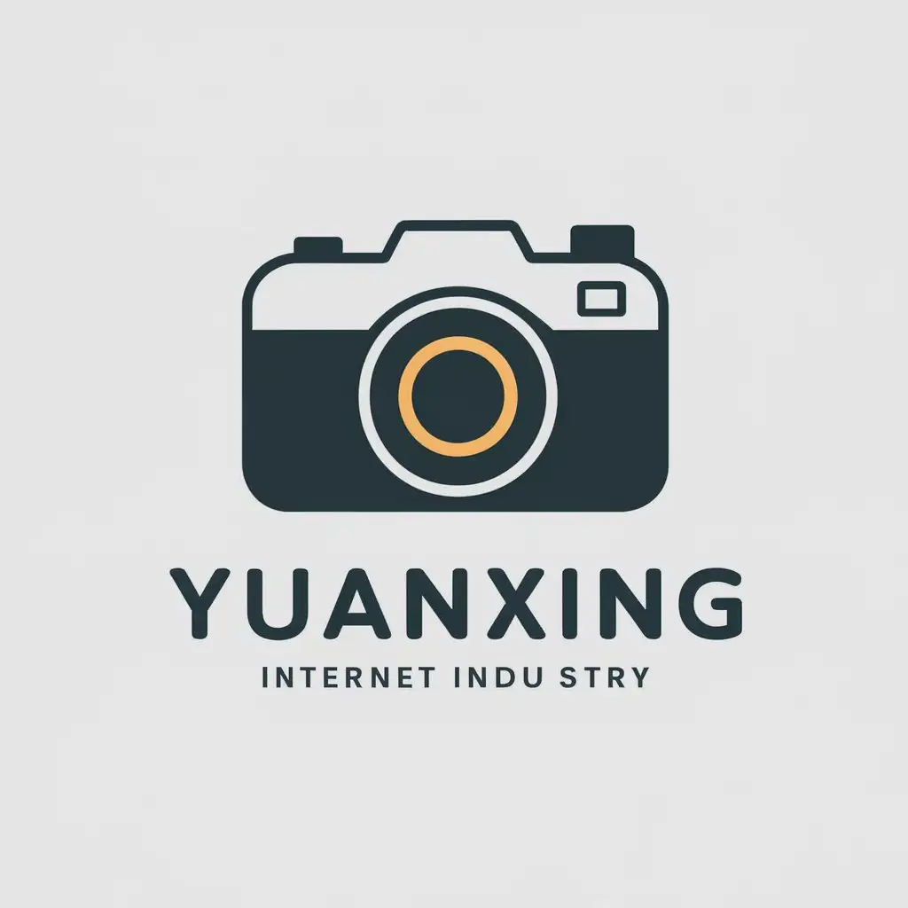 a vector logo design,with the text "yuanxing", main symbol:camera,Moderate,be used in Internet industry,clear background