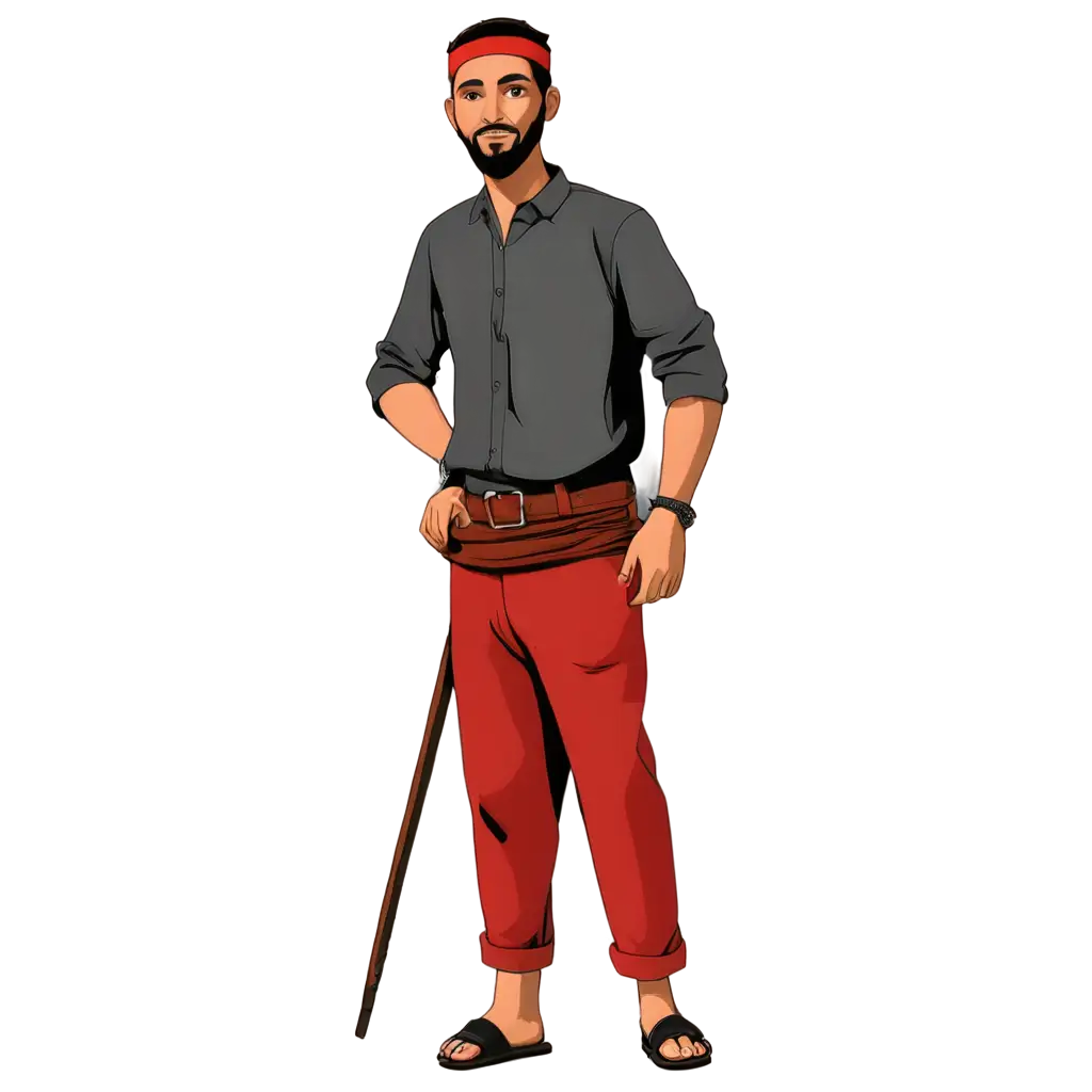 HighQuality-PNG-of-a-Cartoon-Style-Man-in-Traditional-Attire