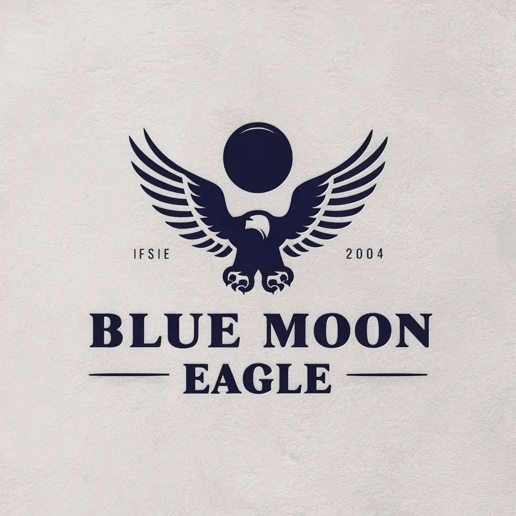 LOGO Design for Blue Moon Eagle Vector Logo with Eagle and Moon Theme