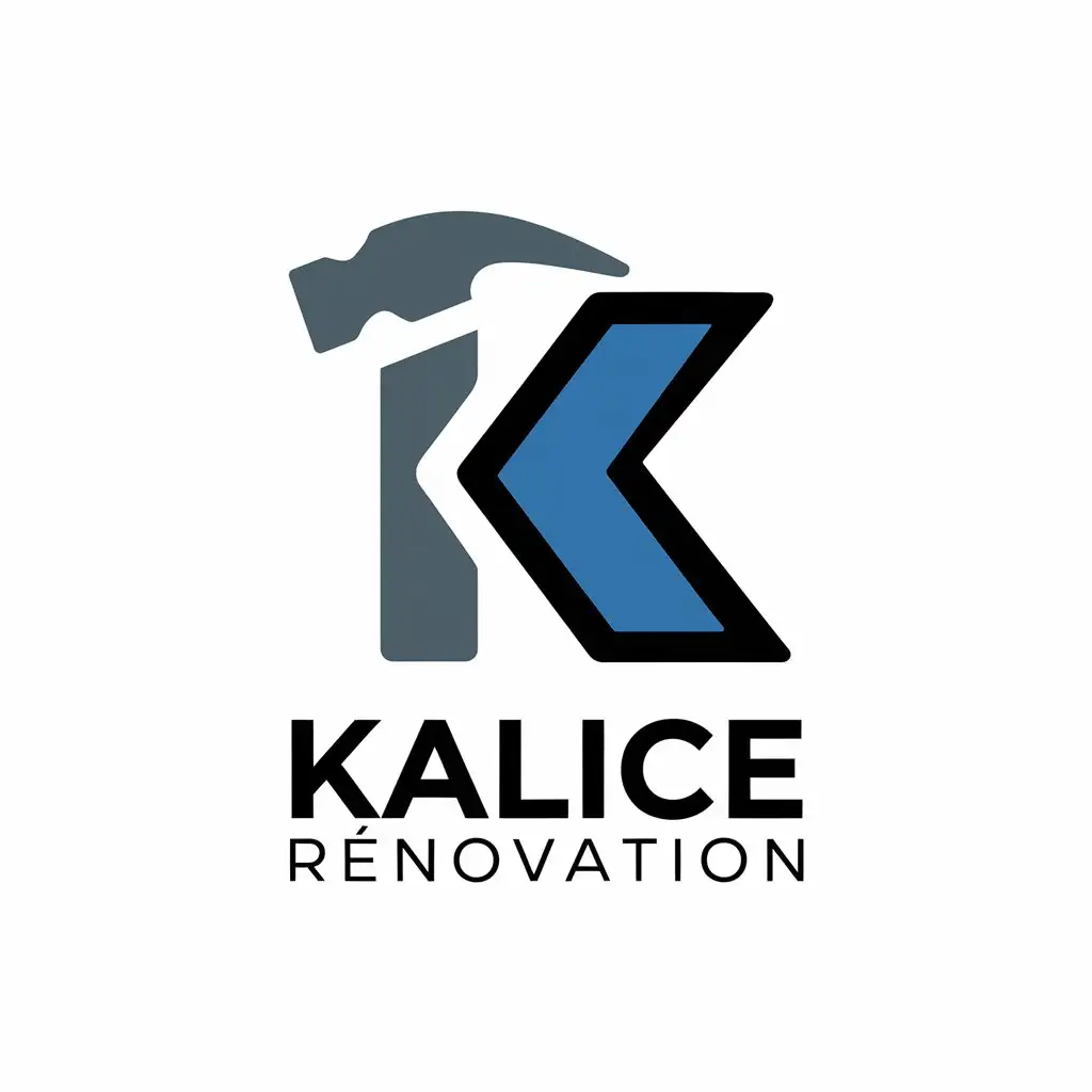 LOGO Design for Kalice Rnovation Modern Minimalist with Renovation Tool Inspired K