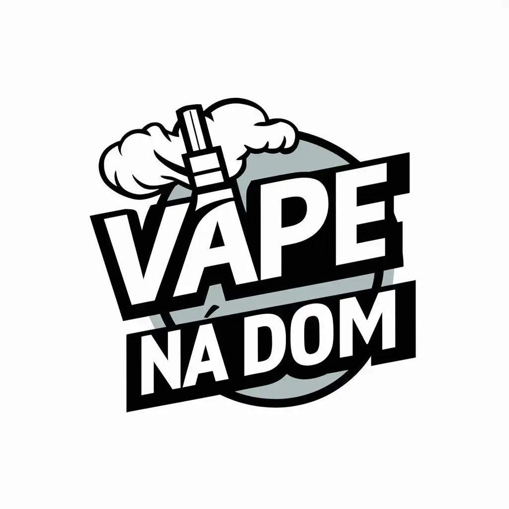 LOGO-Design-For-Vape-na-dom-Retro-Vape-Shop-Logo-with-Smoke-Cloud-in-90s-Style