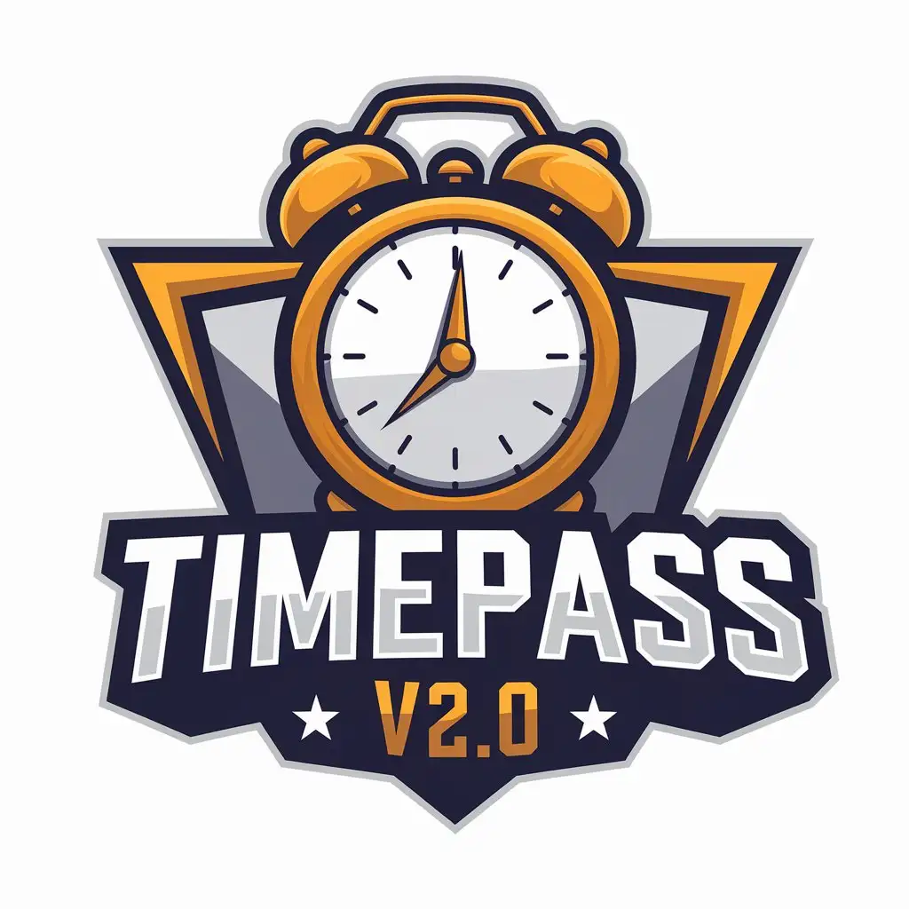 LOGO Design for Timepass v20 Alarm Clock Gaming Theme for Entertainment Industry