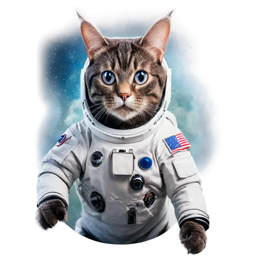 Stunning-Nebulae-Space-Scene-with-Cat-in-Astronaut-Suit-PNG-Image