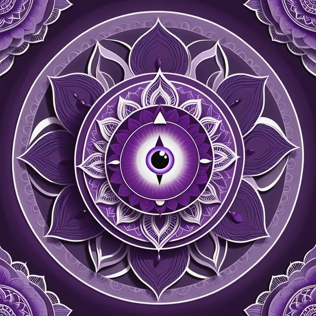 Third eye Chakra purple mandala