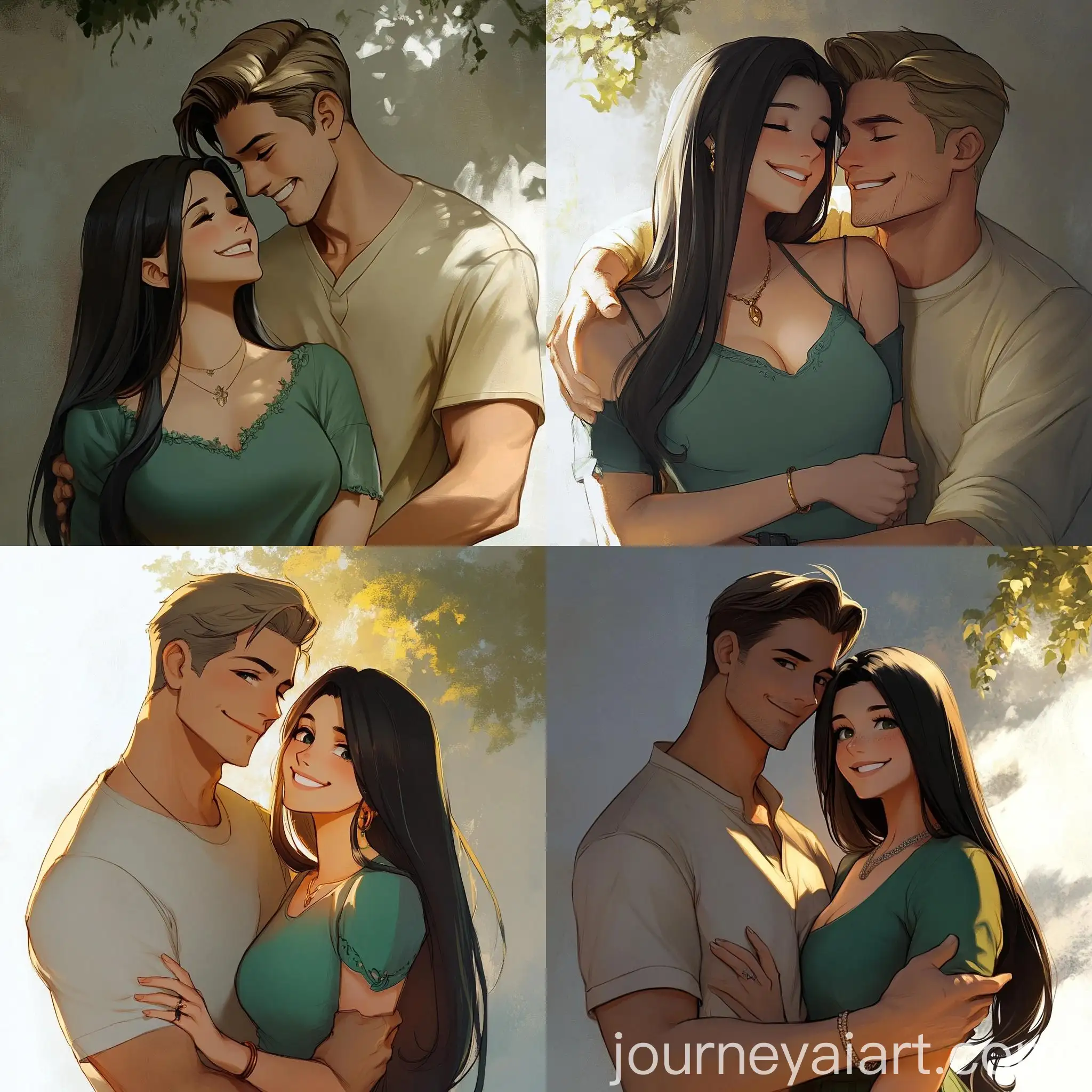 Smiling-Couple-in-White-Shirt-and-Blonde-Hair-Portrait