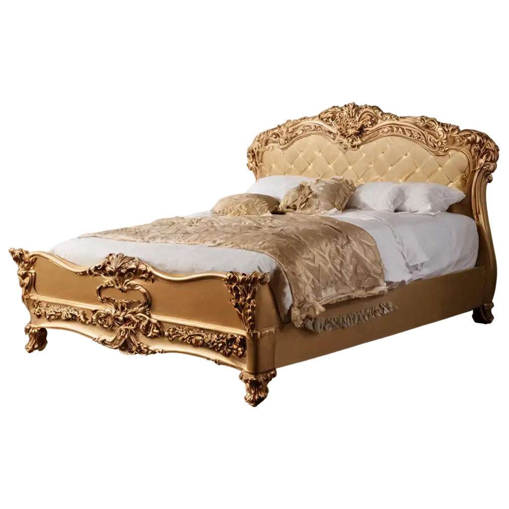 Luxury-Bed-in-Golden-Colour-PNG-Image-for-Elegant-Interior-Design-Visuals