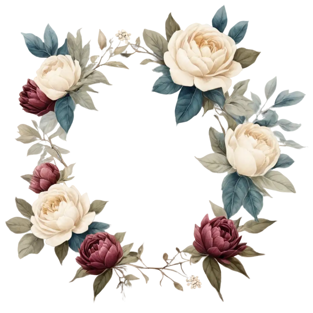 Vintage-Floral-Arrangement-PNG-with-Cream-Roses-PeoniesPNG-Image-Usage-Guide-and-Soft-Maroon-Accents-for-Elegant-Design-Projects