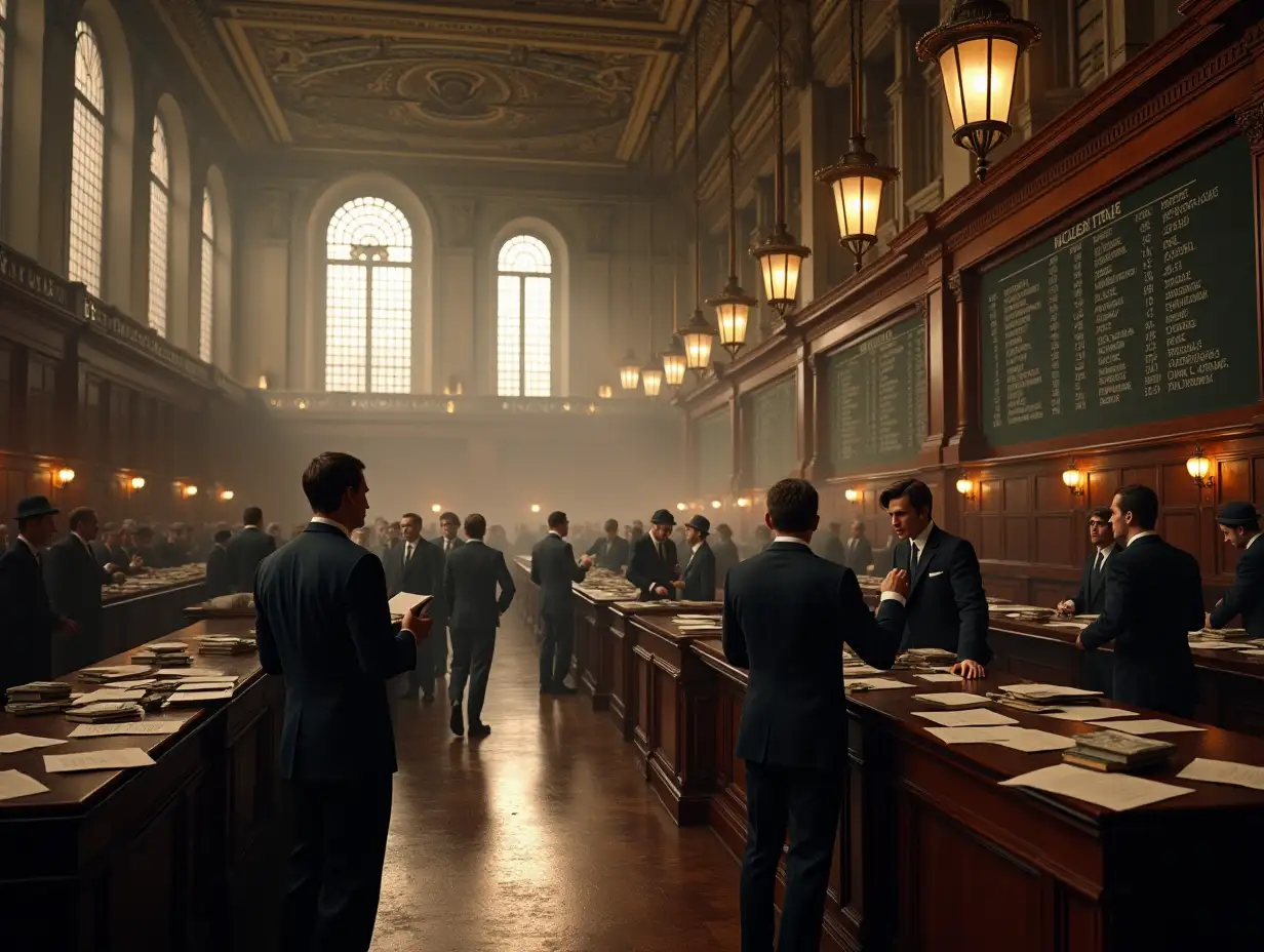 Historic-Stock-Market-Trading-Floor-in-the-Early-1900s