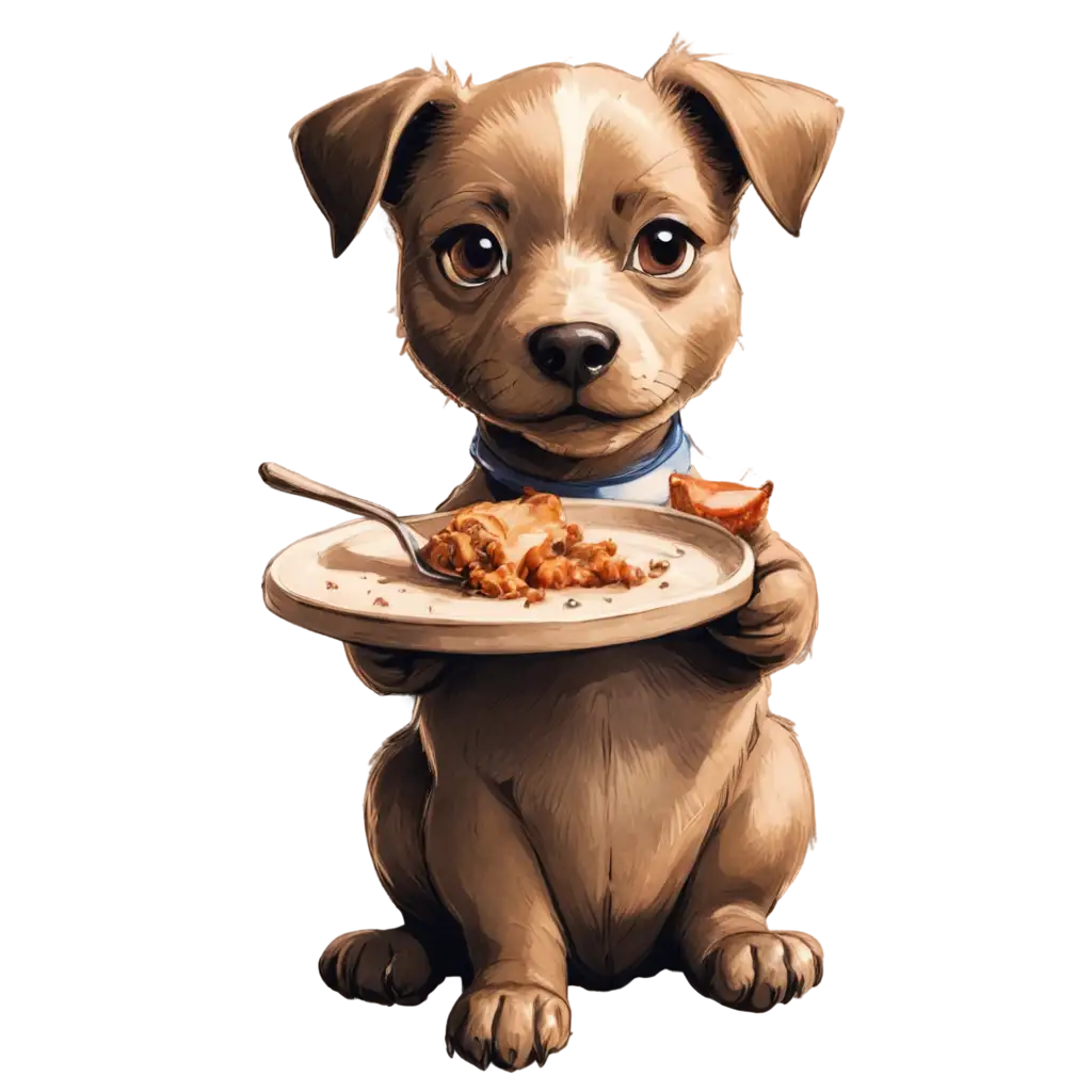 SEOOptimized-PNG-Image-Dog-Eating-Drawing