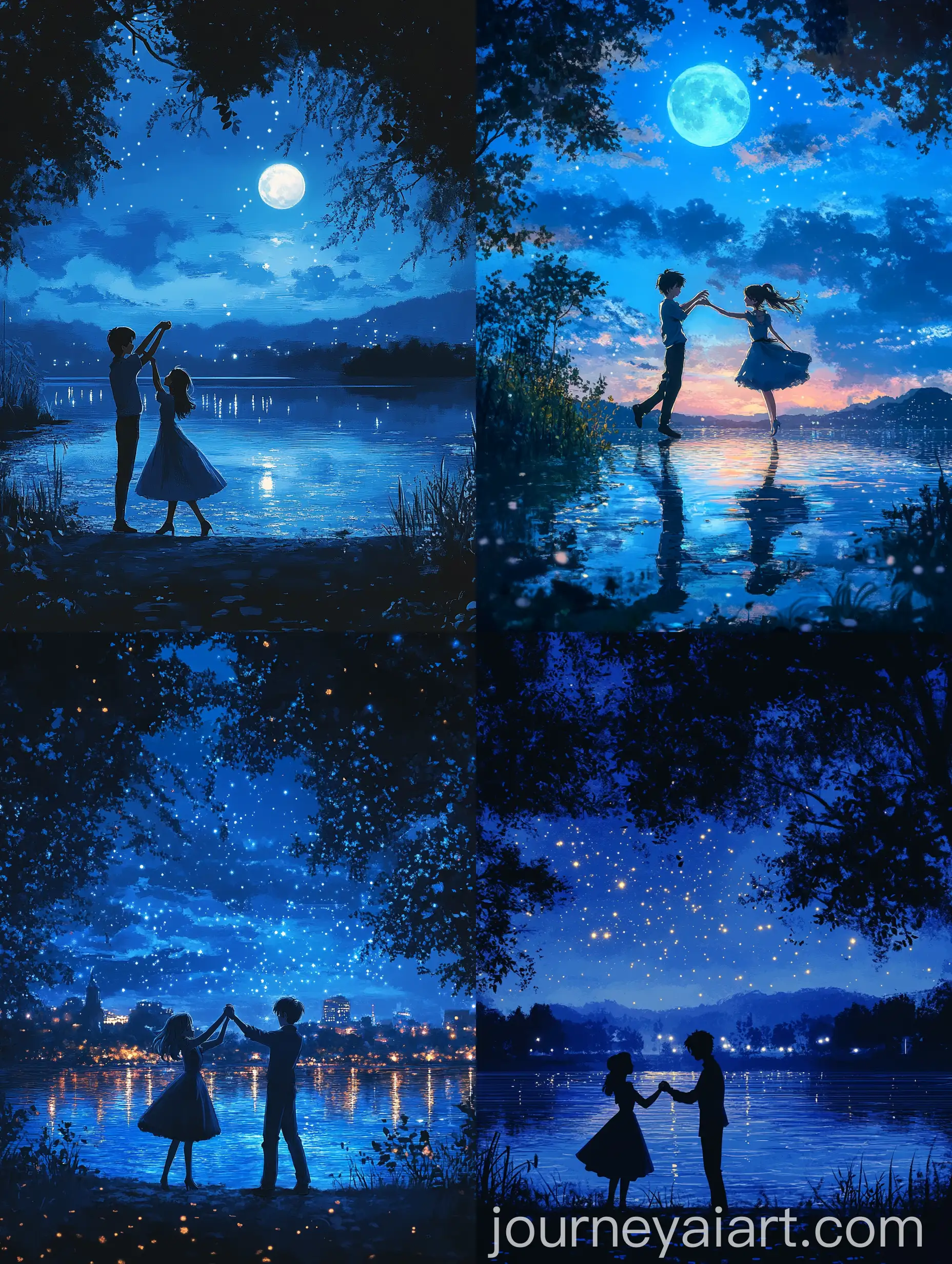 Children-Dancing-by-the-Lake-DiscoPunk-80s-Anime-Realism