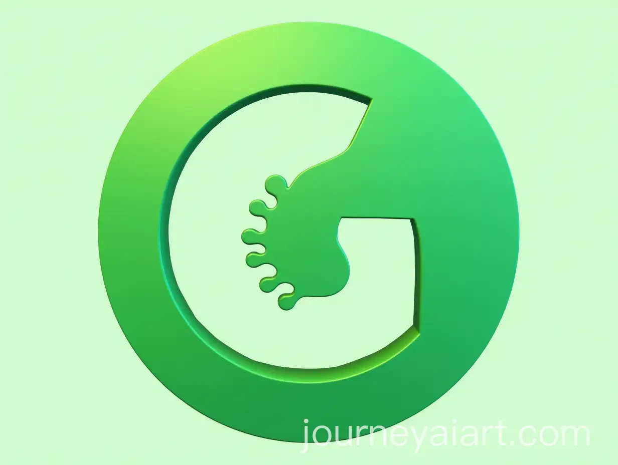 3D-Green-Logo-for-Internet-Provider-Goytac-with-FootShaped-G