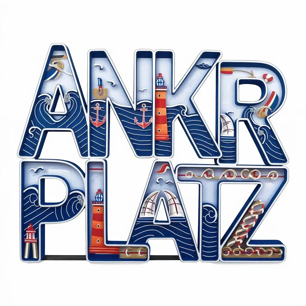 NauticalThemed-Word-ANKERPLATZ-with-Maritime-Elements-and-Naive-Art-Style