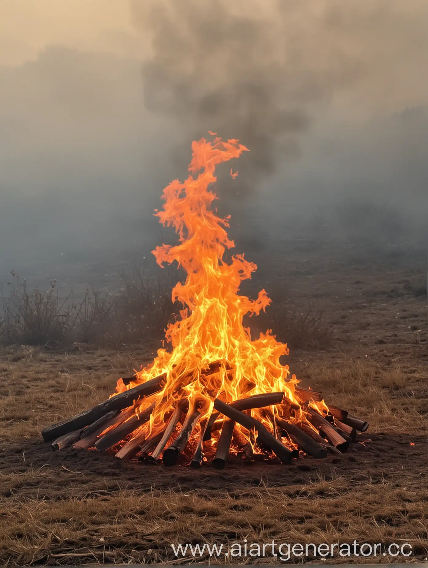 Fire-in-the-Forest-with-Lush-Green-Trees-and-Bright-Flames