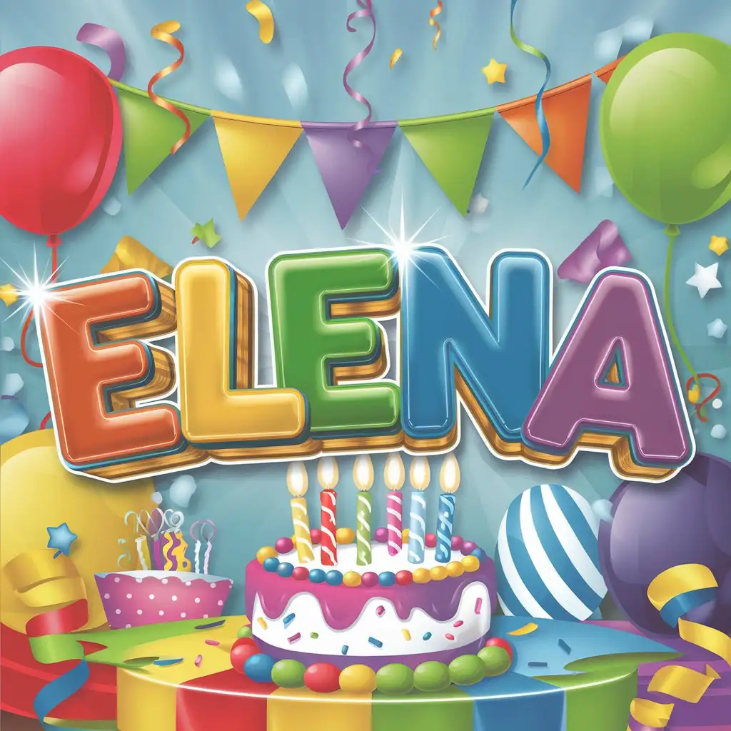 Energetic-3D-Art-of-Elena-with-Shining-Effects-and-Birthday-Theme