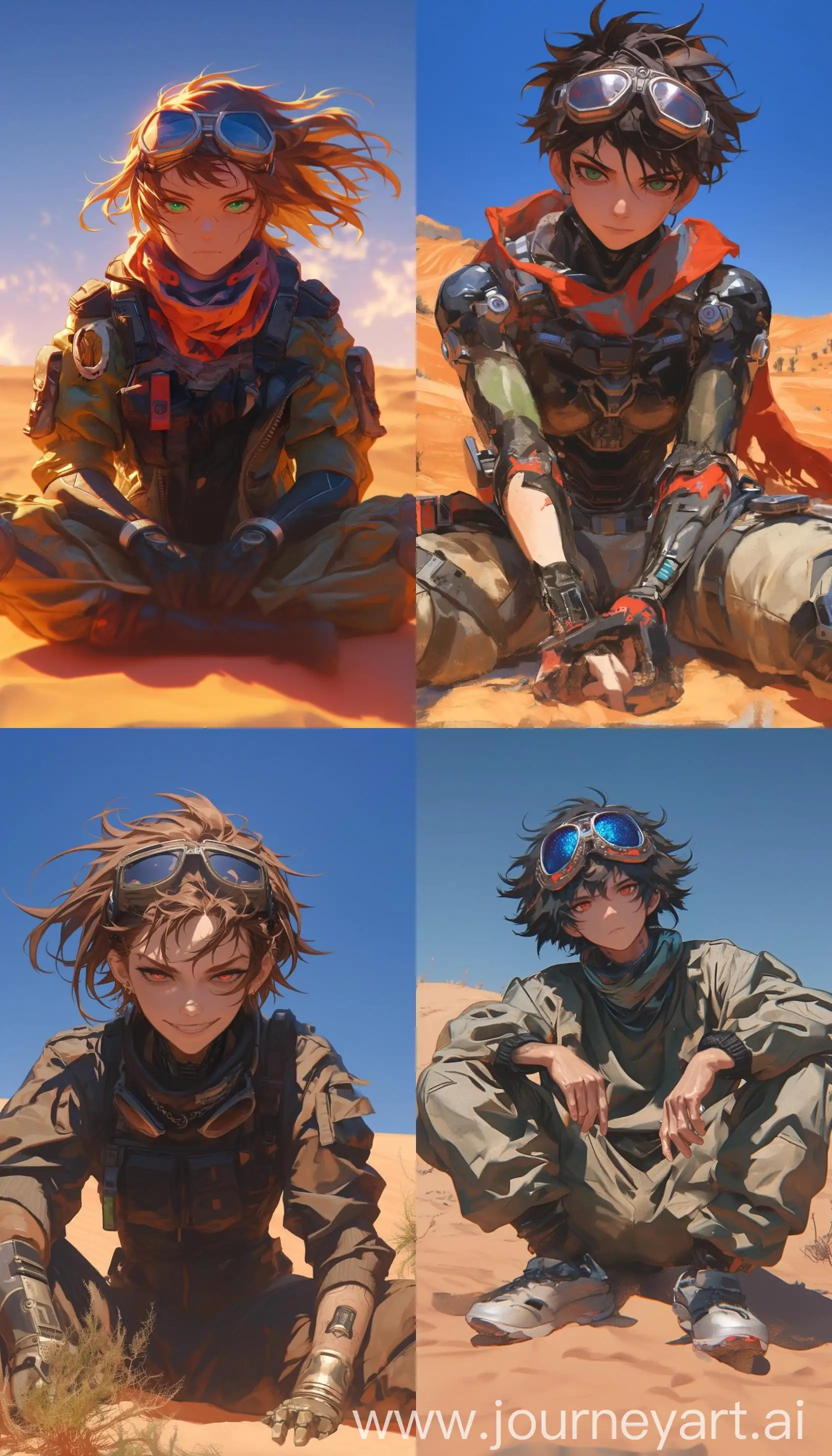 Cyberpunk-Anime-Character-in-Desert-with-Goggles-Realistic-HyperDetailed-Portrait