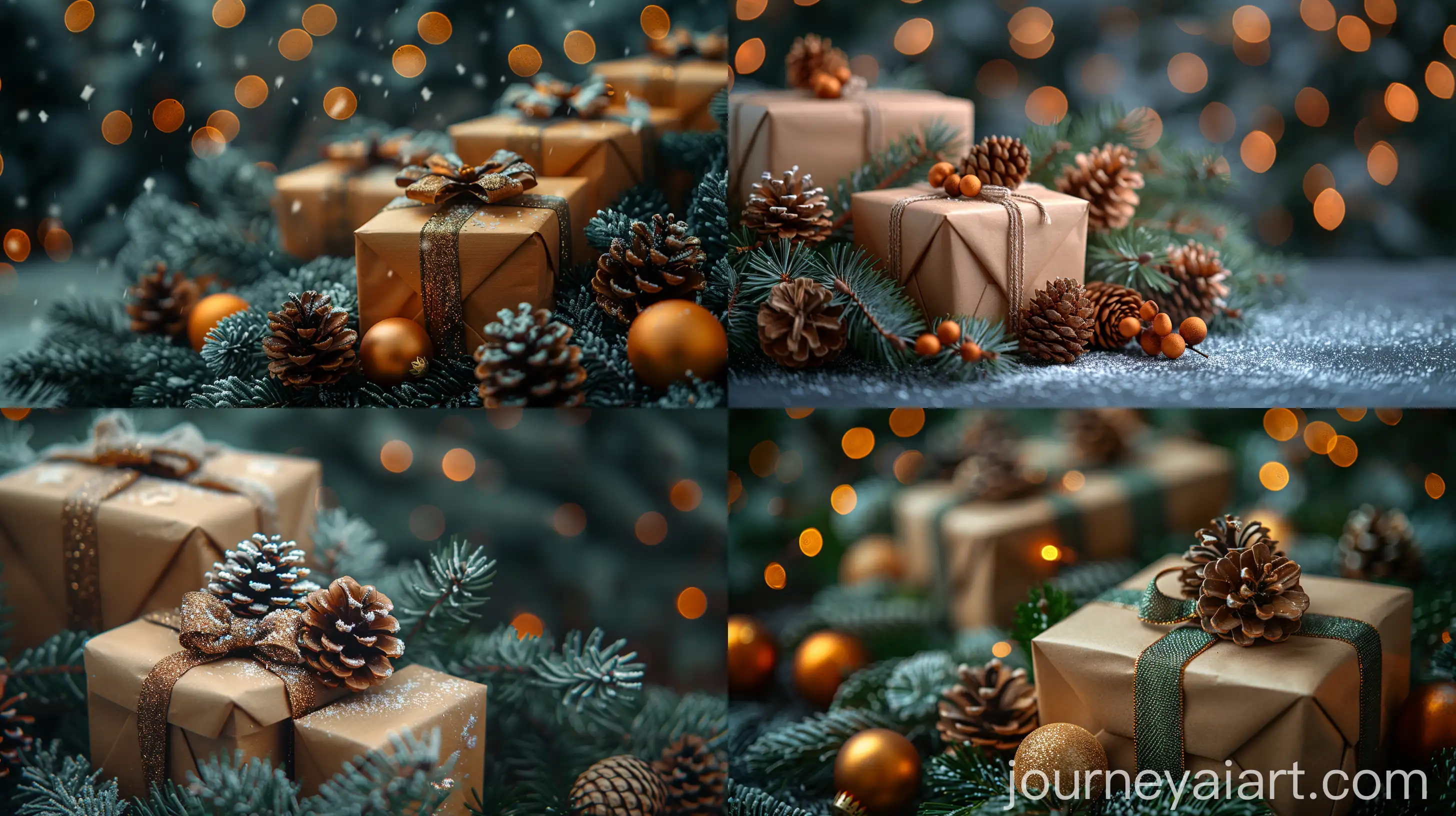 Festive-Christmas-and-New-Year-Background-with-Gift-Boxes-and-Pine-Cones