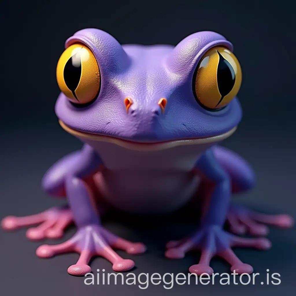 Purple-Frog-with-Enormous-Yellow-EyesAI-Image-Prompt-Expansion-in-Realistic-Style