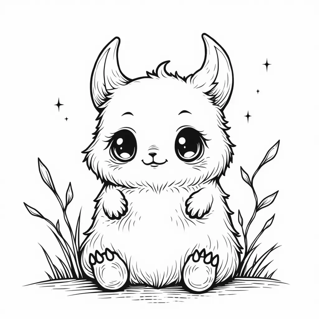 Creepy-Cute-Goth-KawaiiAI-Image-Prompt-Expansion-Creatures-Coloring-Book-Design