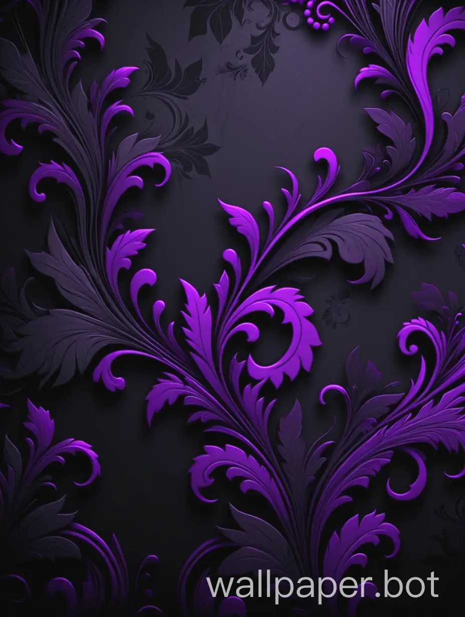 faça um papel de parede preto com detalhes roxo no tamanho 1920x1080  Full HD
