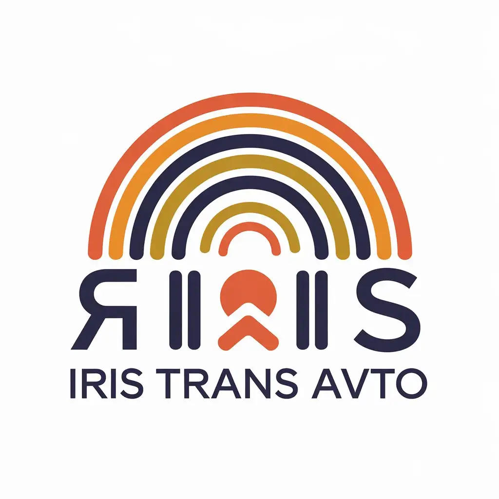 LOGO-Design-For-Iris-Trans-Avto-Rainbow-Symbol-for-Moderate-Travel-Industry