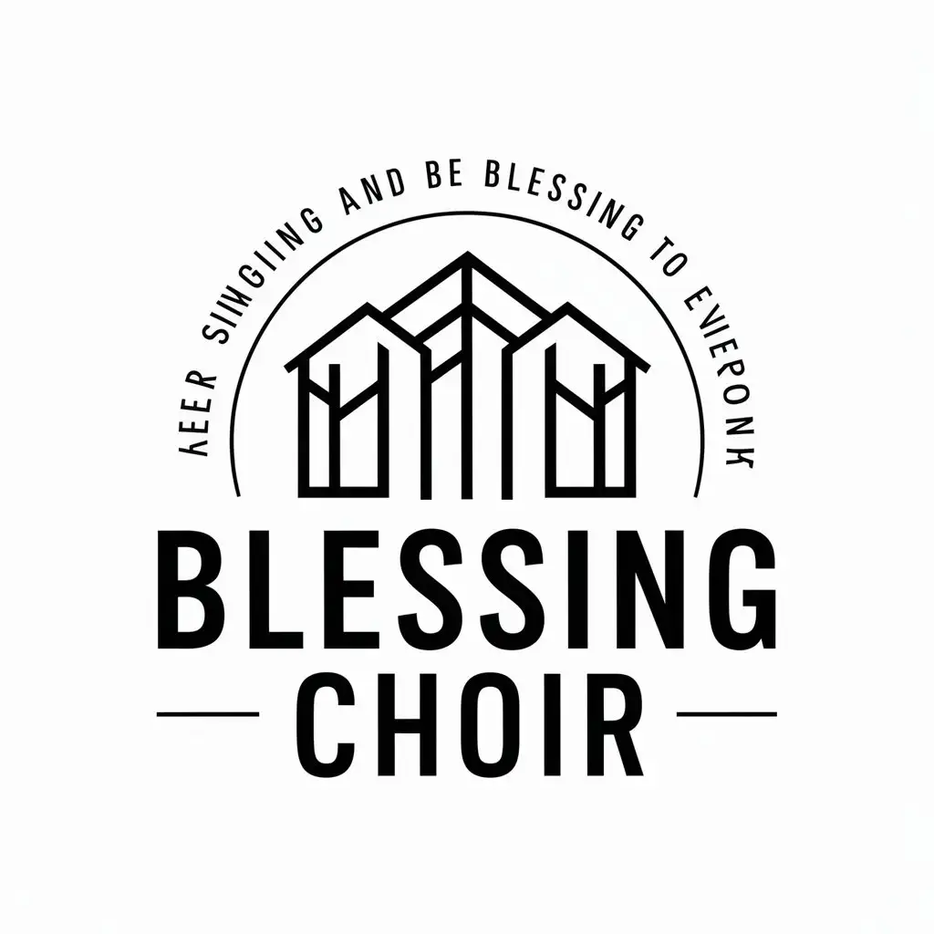 LOGO Design for Blessing Choir Inspirational Singing Theme for Construction Industry