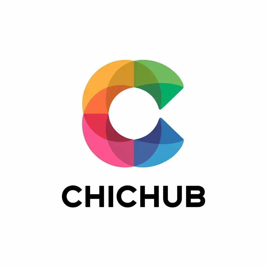 a vector logo design,with the text "ChicHub", main symbol:Letter, colorful, high-end, minimalistic,Minimalistic,be used in Others industry,clear background