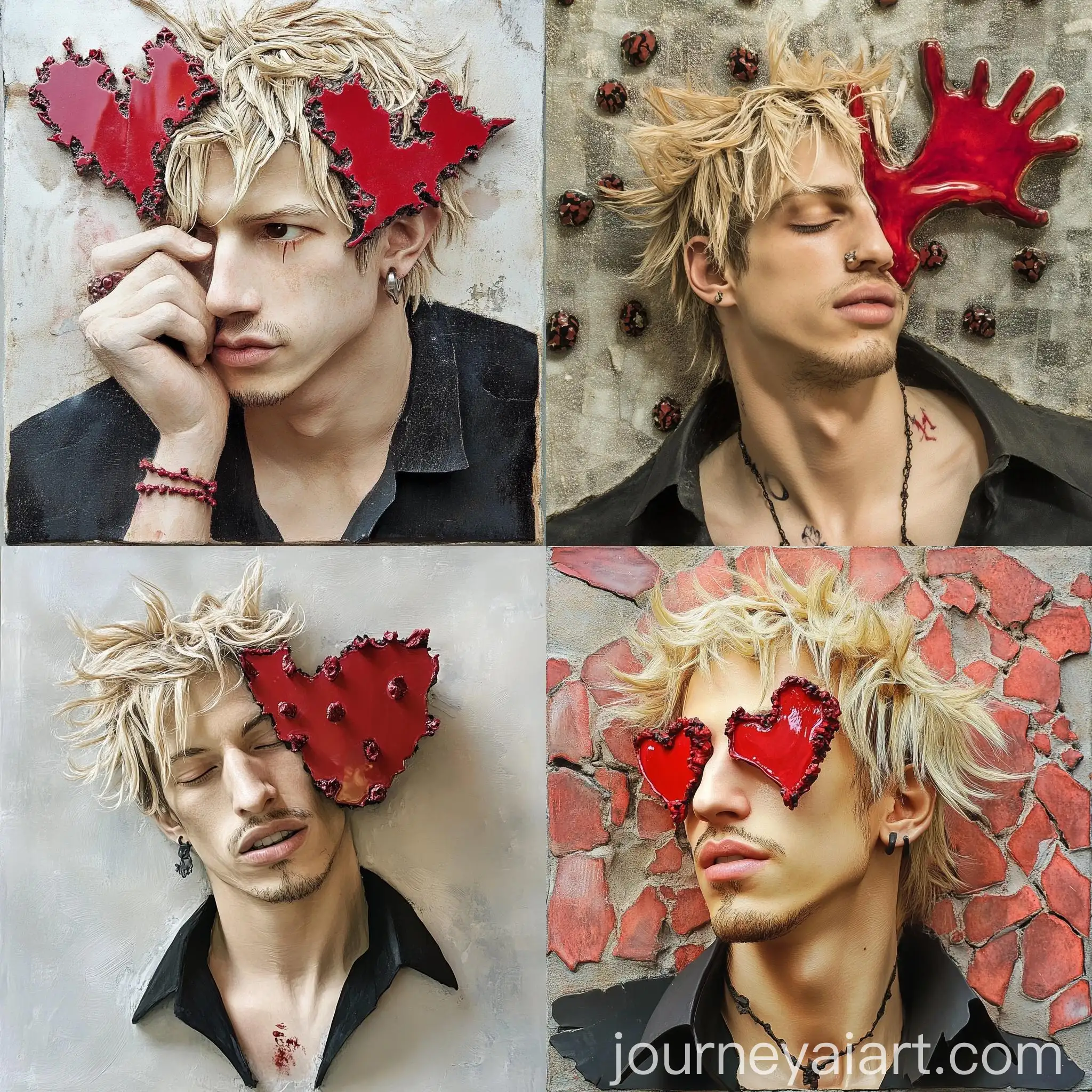 Ceramic-Man-with-Fresco-Art-Abstract-Style