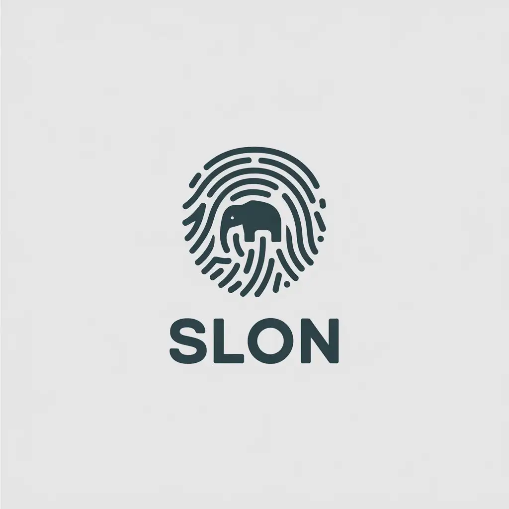 LOGO-Design-For-SLON-Minimalistic-Elephant-Fingerprint-Vector-Logo