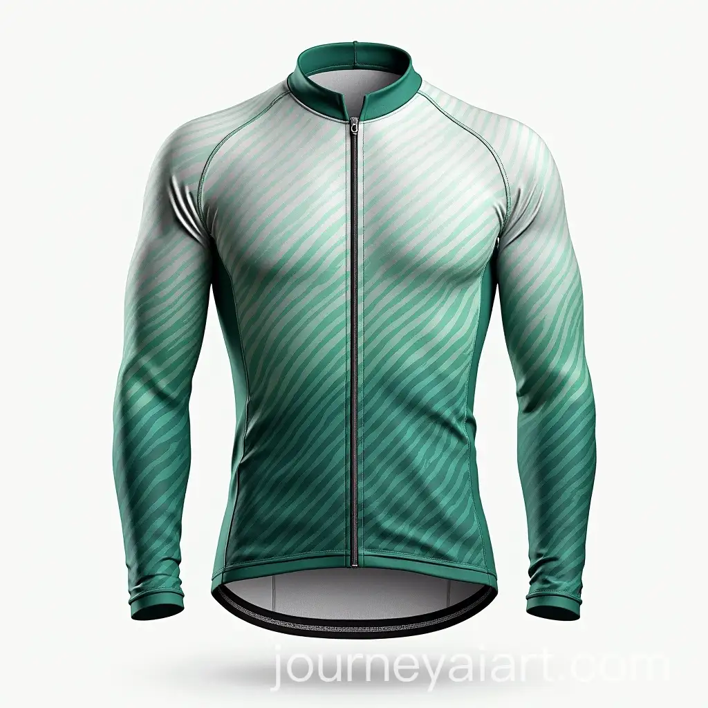 Long-Sleeve-Cycling-Jersey-with-Kanote-Pattern-in-White-and-Deep-Green