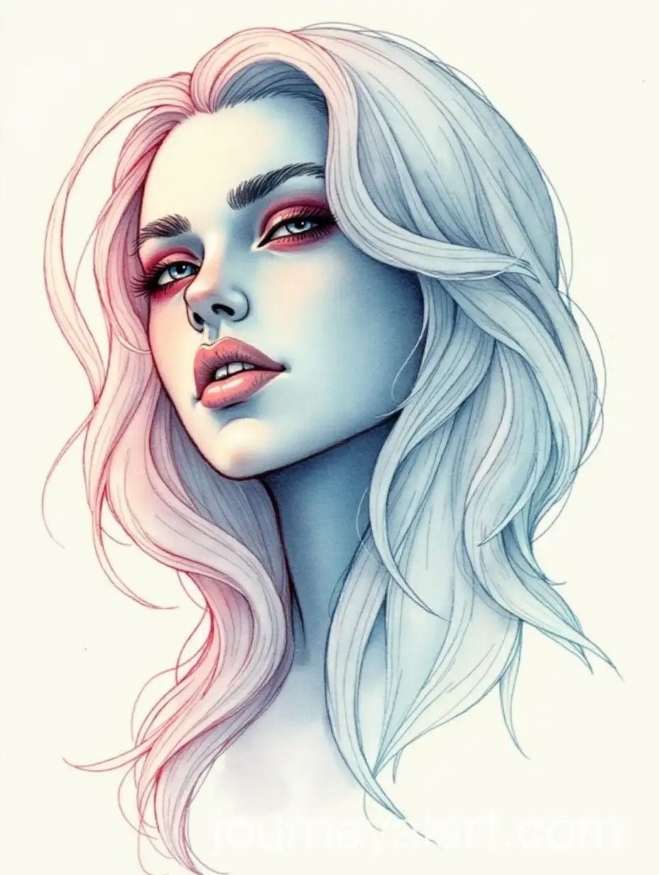 Watercolor-Banshee-Artwork-with-Abstract-Style