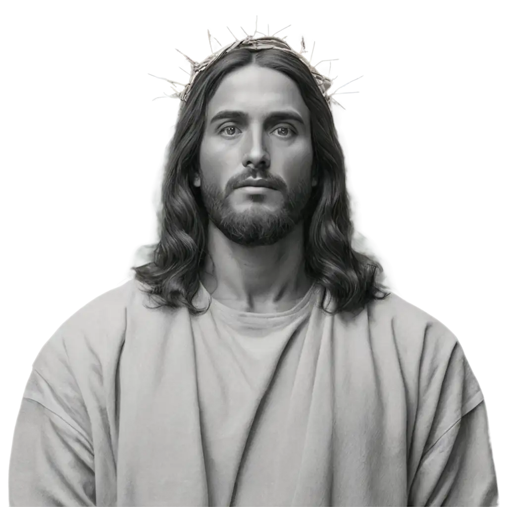 Jesus-Aesthetic-Grey-PNG-Image-Capturing-Divine-Serenity-in-HighQuality-PNG-Format