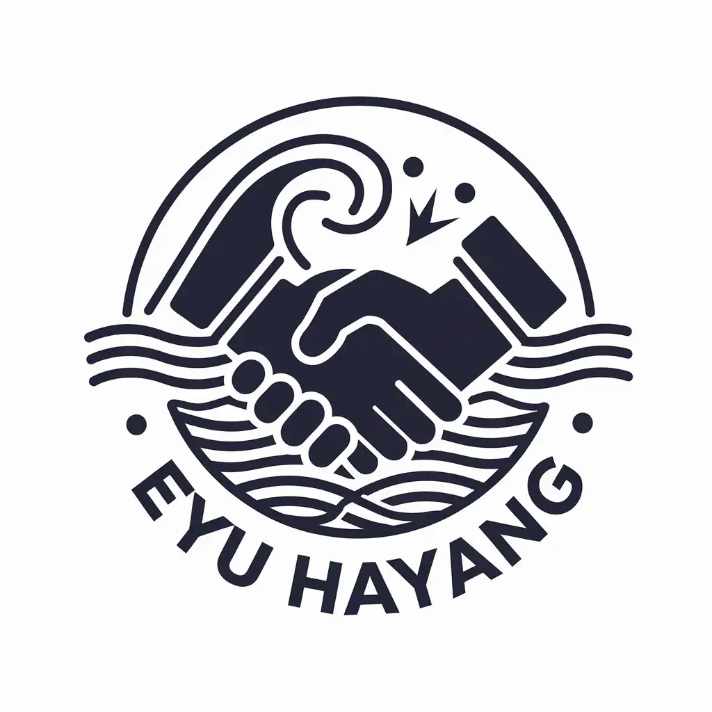 LOGO Design for Eyu Hayang Handshake Waves with Minimalist Style for the Internet Industry