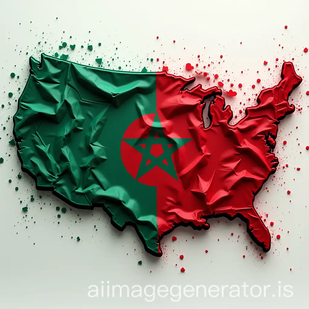 Moroccan-Flag-Designed-in-the-Shape-of-the-American-Flag-with-Traditional-Colors-and-Symbols