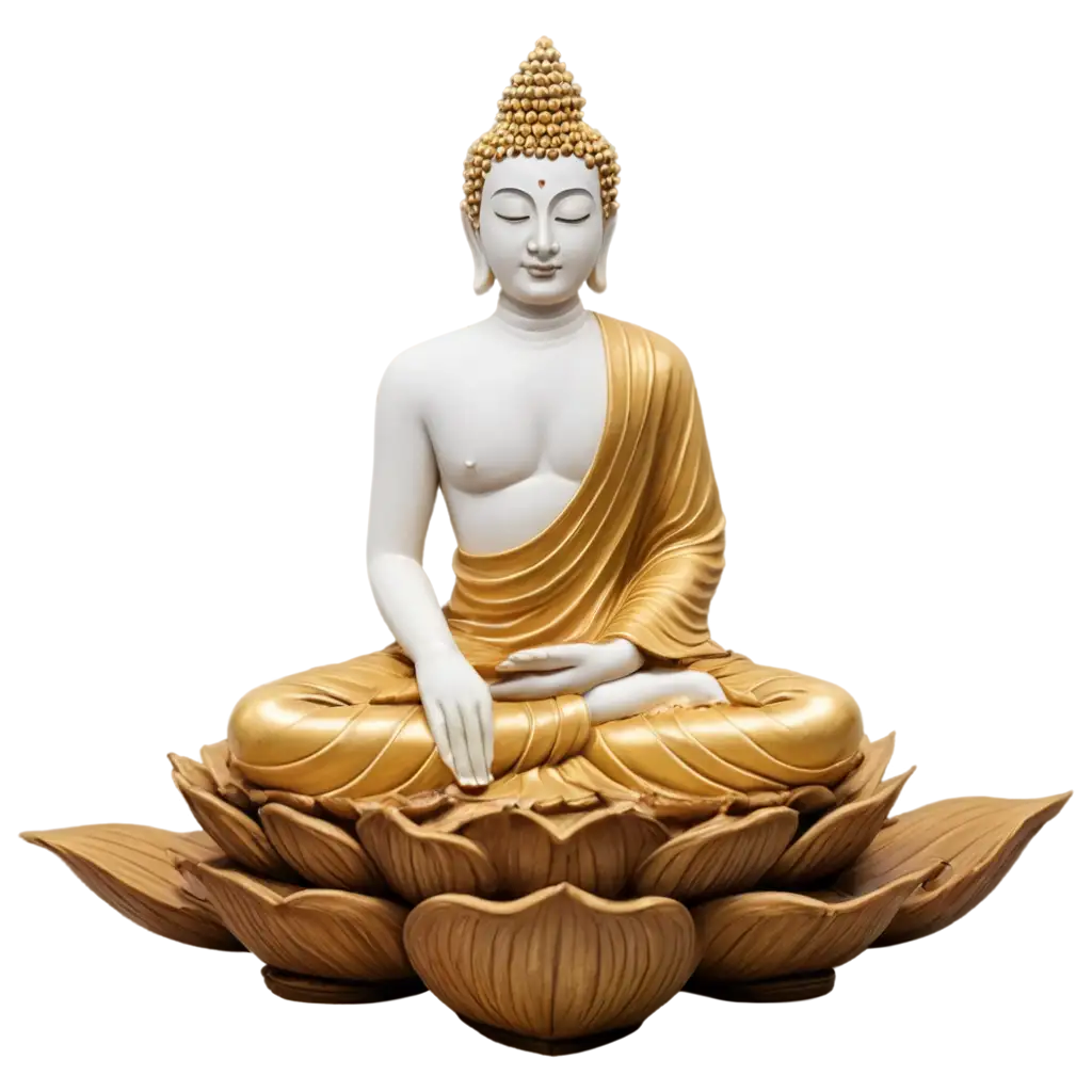 Stunning-White-and-Golden-Buddha-Statue-PNG-Elevate-Your-Visual-Content